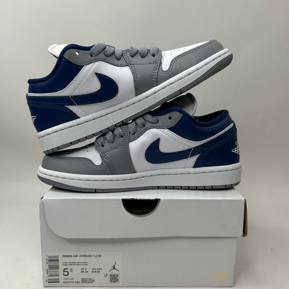 Nike Shoes Air Jordan 1 Retro Low WMNS “Stealth French Blue” 2023 - Picture 3 of 5